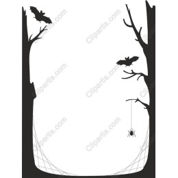 Haunting Halloween Tree & Bat