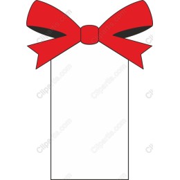 Elegant Red Bow Gift Tag