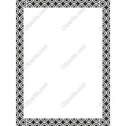 Black and White Circular Pattern Frame