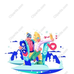 Winter Thrills: Snowboarders