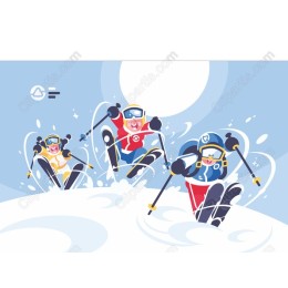 Cheerful Skiing