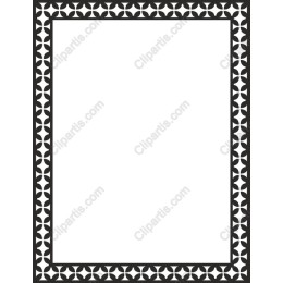 Elegant Black and White Ornate Border