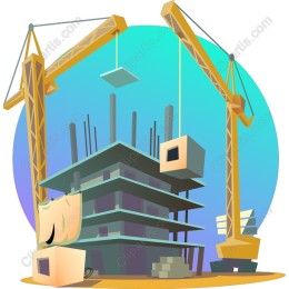 Vibrant Construction Site
