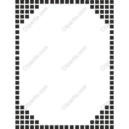 Chic Black Square Border