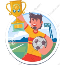 Victorious Soccer Player