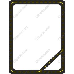 Road-Themed Frame with Yellow Dashed Lines
