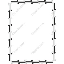 Elegant Black and White Polka Dot Frame