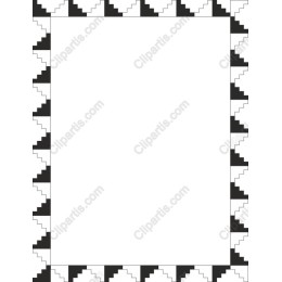 Geometric Black and White Border