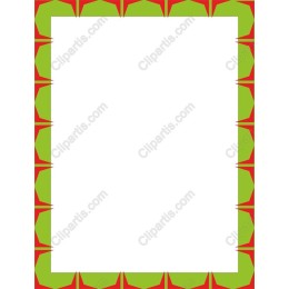 Vibrant Red & Green Decorative Border