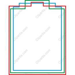 Colorful Battery Outline