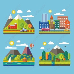 Nature and City Life Set