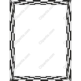 Black and White Checkerboard Frame