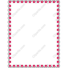 Charming Red Decorative Frame