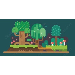 Whimsical Forest Scene