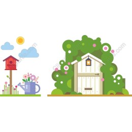 Whimsical Garden Scene
