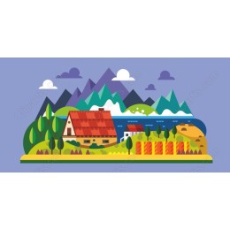 Serene Cottage Landscape