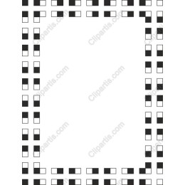 Black and White Checkerboard Frame