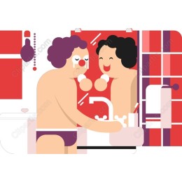 Whimsical Bathroom Clown