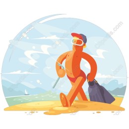 Vibrant Summer Beachgoer