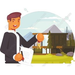 Real Estate Realtor Key Handover