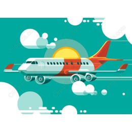 Vibrant Airplane