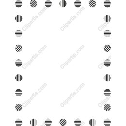 Black and White Striped Circle Frame