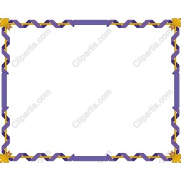 Elegant Ornamental Frame - Purple and Yellow