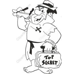 Whimsical Pirate with TOP SECRET Briefcase