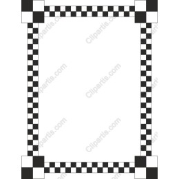 Black and White Checkerboard Frame