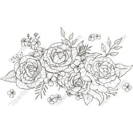 Floral Elegance Line Art