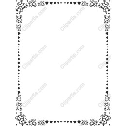Floral Hearts Border