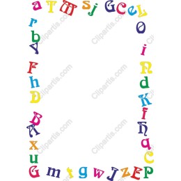 Playful Colorful Letter Border