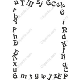 Whimsical Alphabet Frame