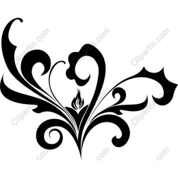 Elegant Black Floral Flourish