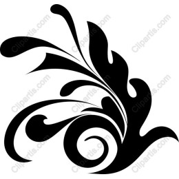 Black Floral Swirl