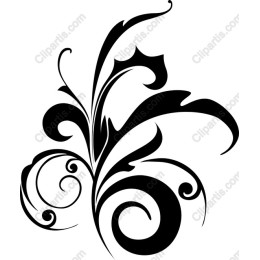 Elegant Black Floral Vortex