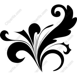Elegant Black Floral Flourish