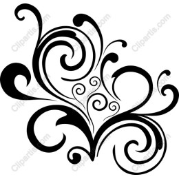 Elegant Black Swirl