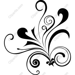 Elegant Floral Swirl in Black