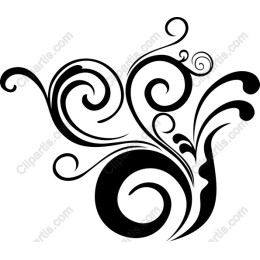 Elegant Black Swirl