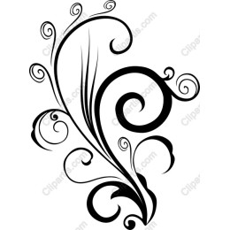 Elegant Black and White Ornamental