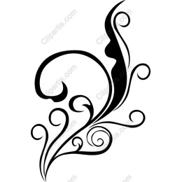 Elegant Flourish Black and White