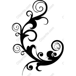 Elegant Black Ornamental Swirl