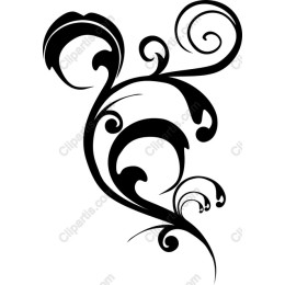 Elegant Black Swirl