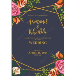 Elegant Floral Wedding Invitation