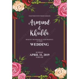 Floral Elegance Wedding Invitation