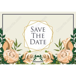 Elegant Save The Date Floral