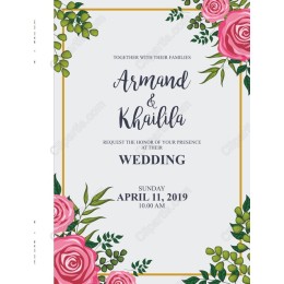 Elegant Floral Wedding Invitation