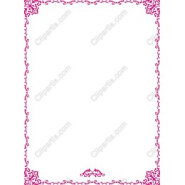 Pink Floral Decorative Frame