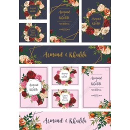Floral Elegance Wedding Invitation Kit